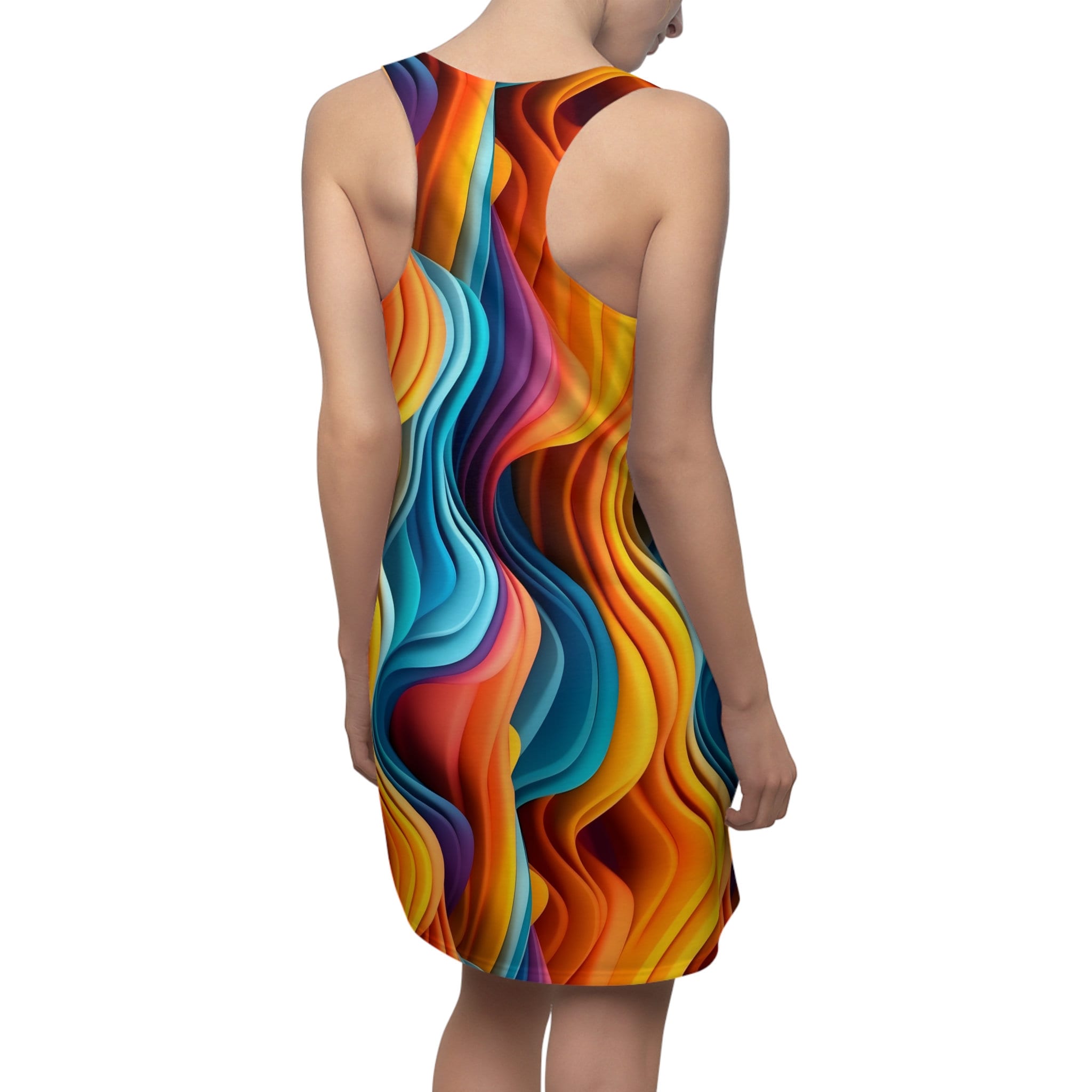 A Symphony of Style: The Abstract Pattern Dress