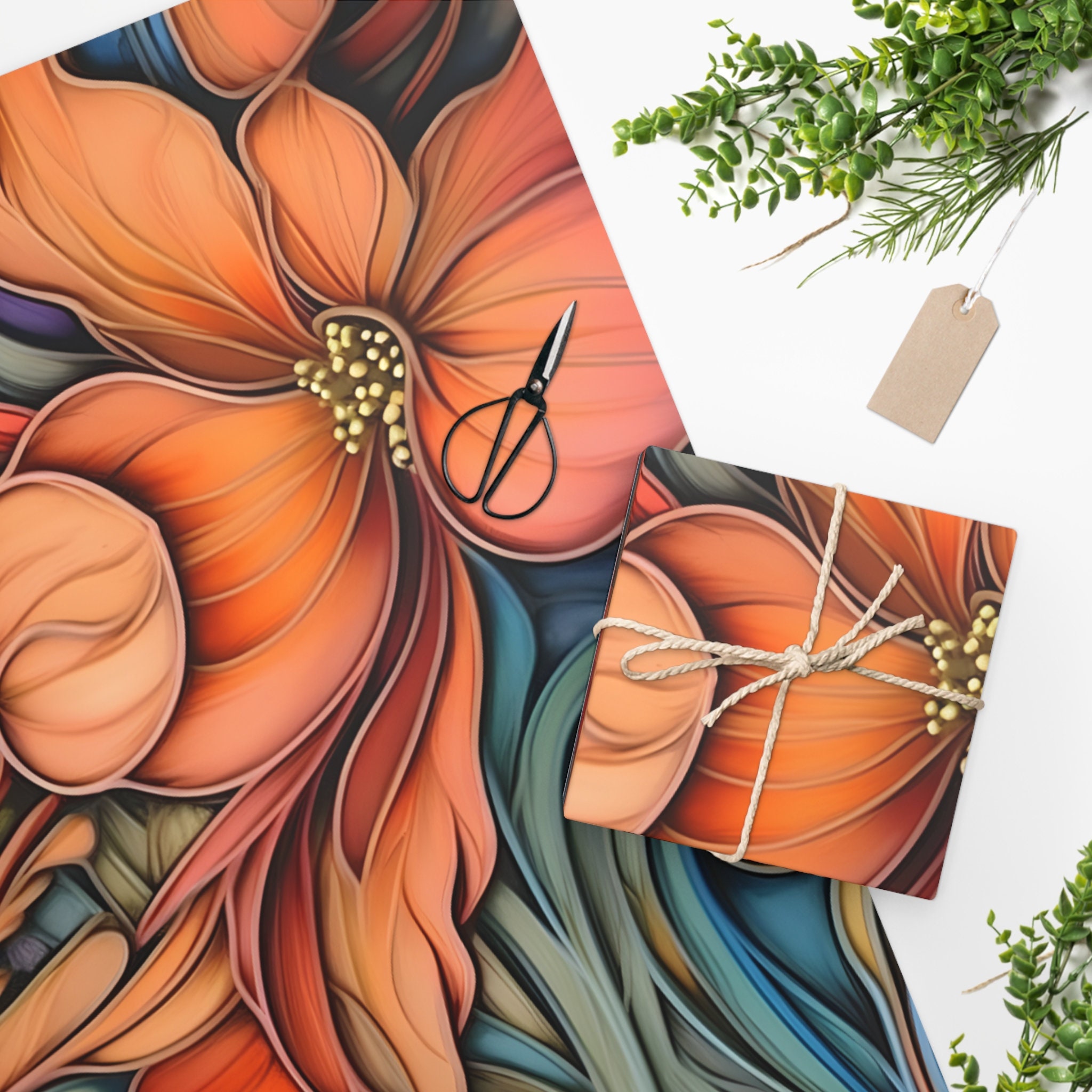 Transform Your Gift-Giving with Art Nouveau Botanical Print Wrapping Paper