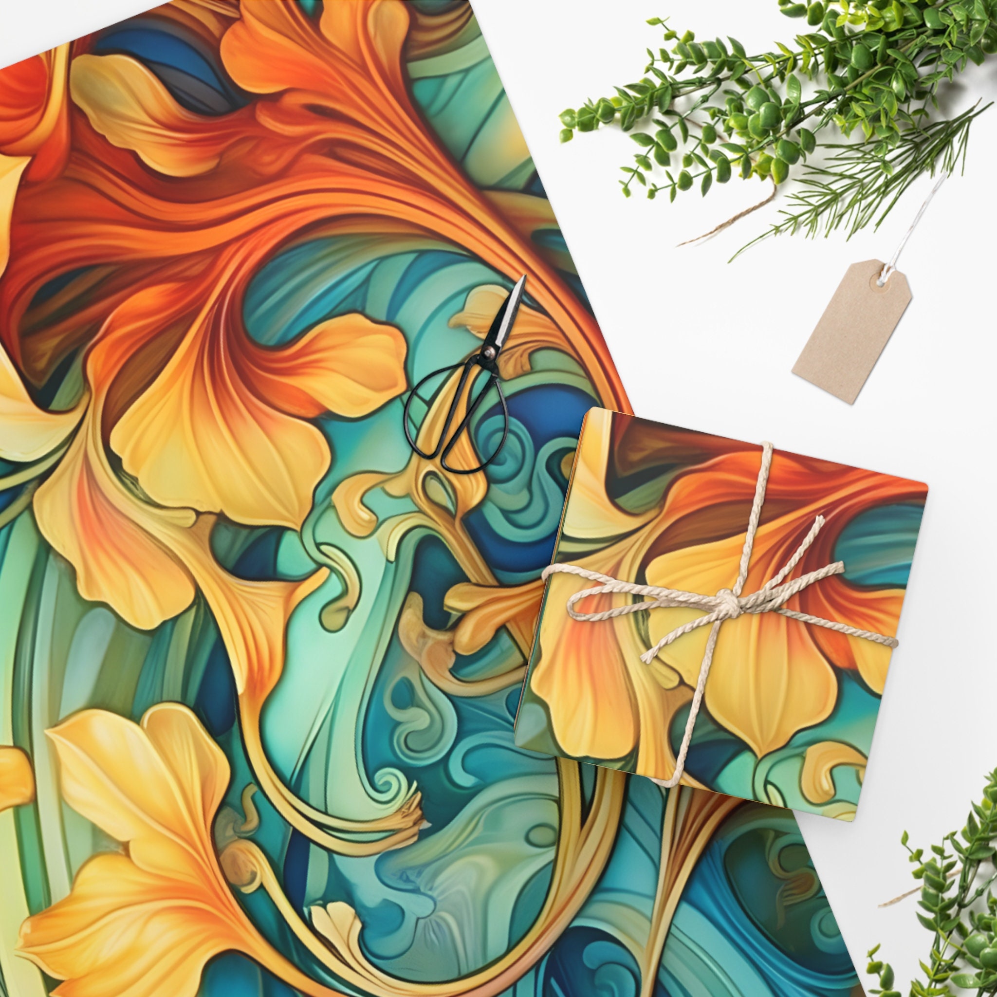 Elegant Art Nouveau Wrapping Paper: Elevate Your Gift-Giving Experience