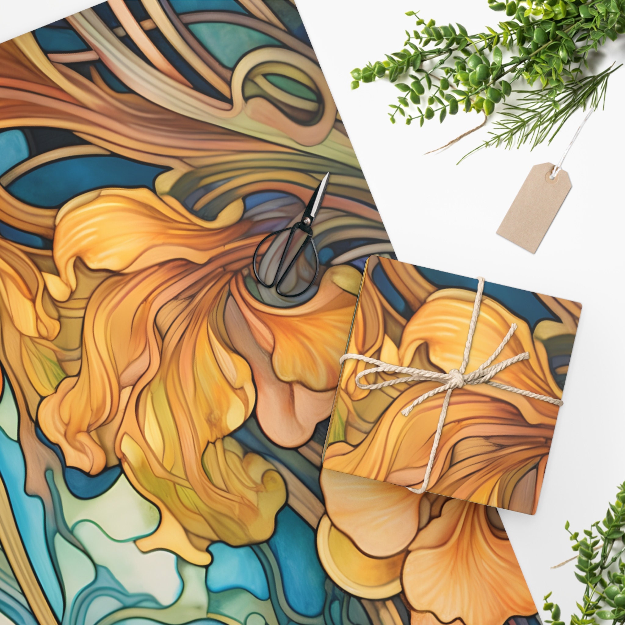 Elevate Your Gift-Giving with Art Nouveau Floral Wrapping Paper