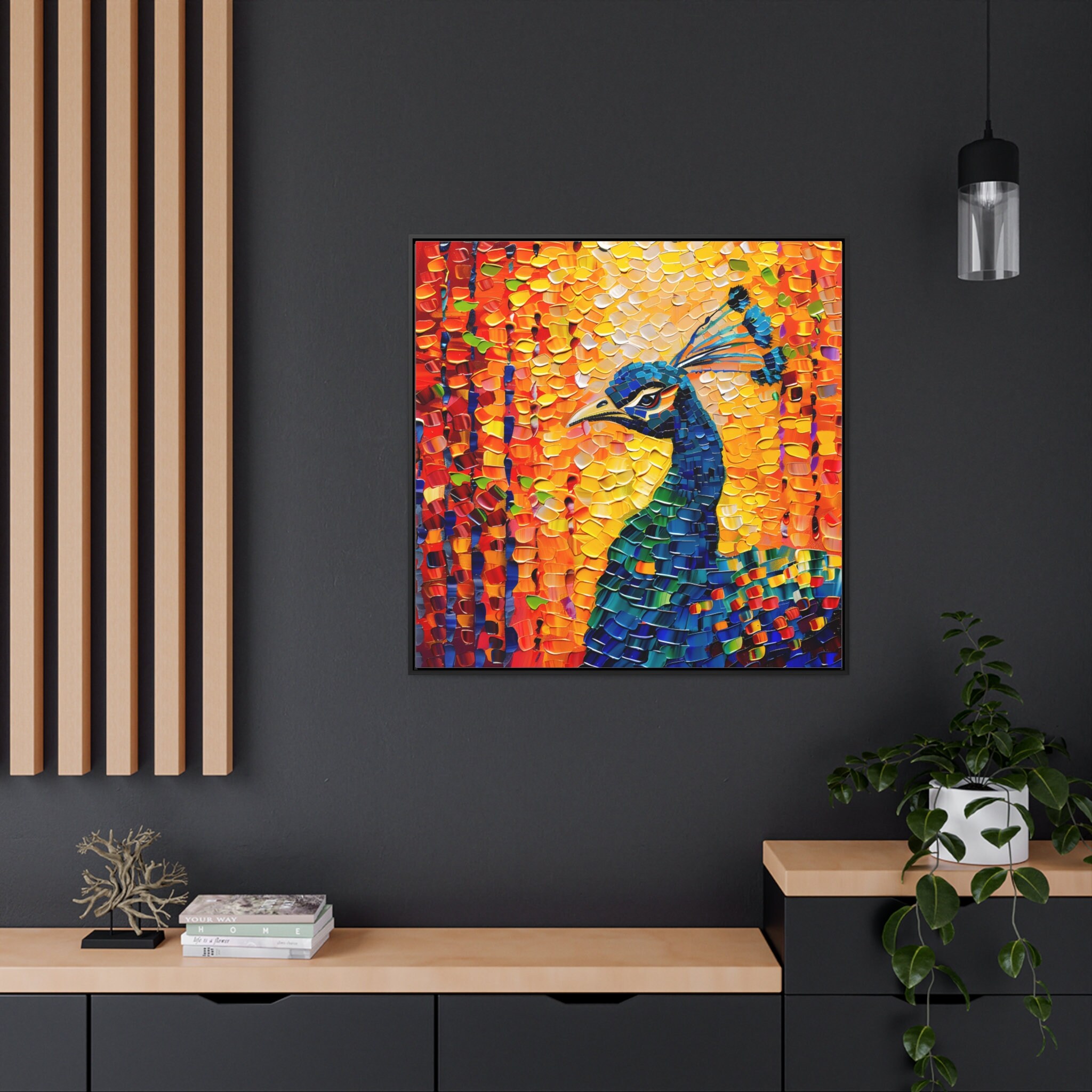 Elevate Your Space with the Vibrant Peacock Canvas Art