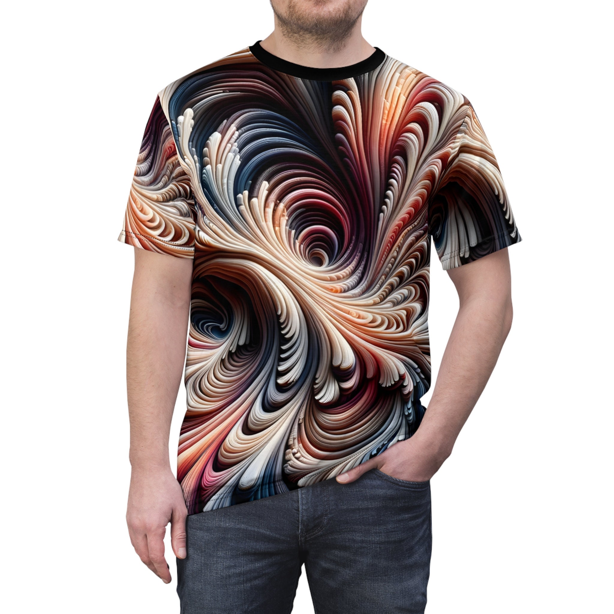 Discover the Perfect Blend of Style and Comfort with Our Marbled Effect Unisex Tee