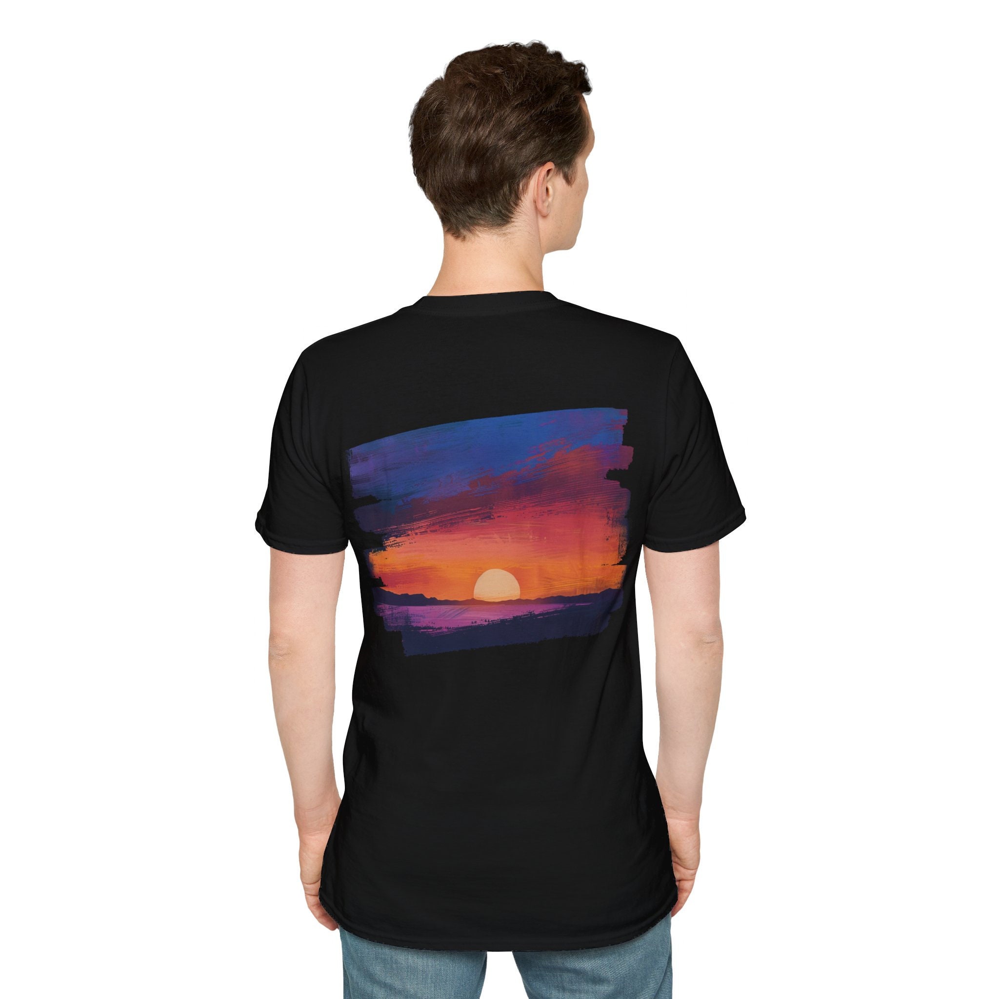 The Art of Comfort: Elevating Your Style with Our Abstract Sunset T-Shirt