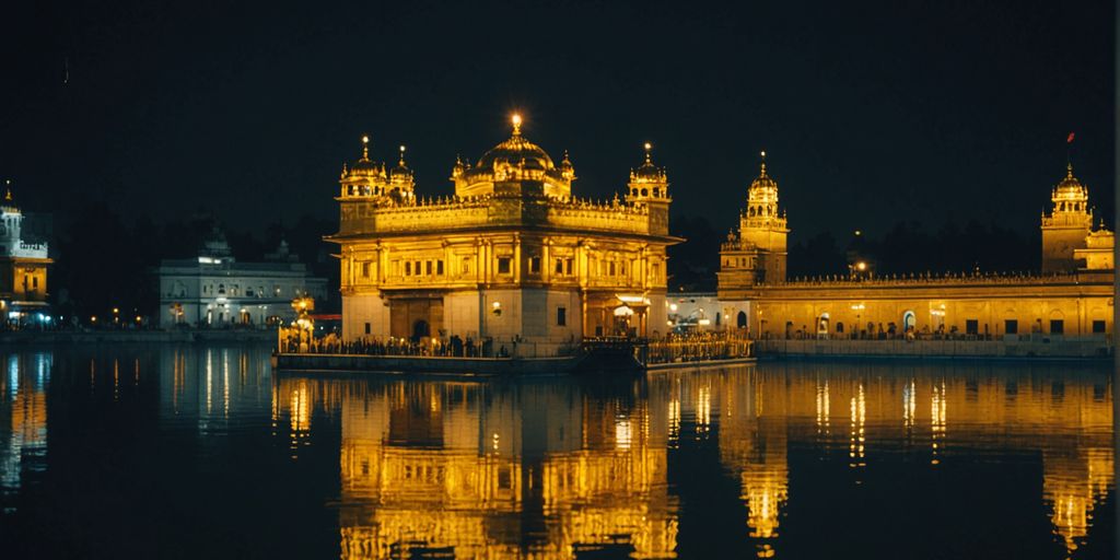 Serenity and Spirituality: Golden Temple at Night