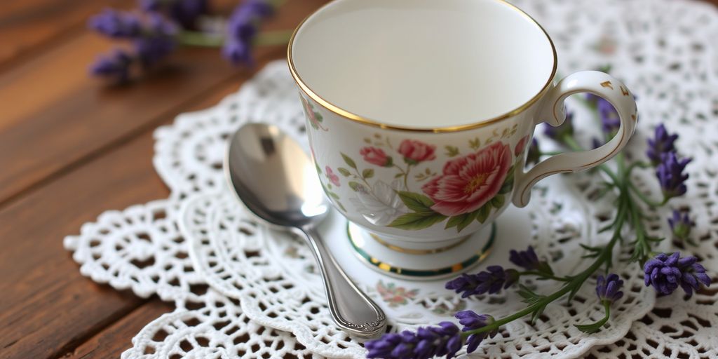 Tea Time Elegance: Artistic Tea Cup Decor