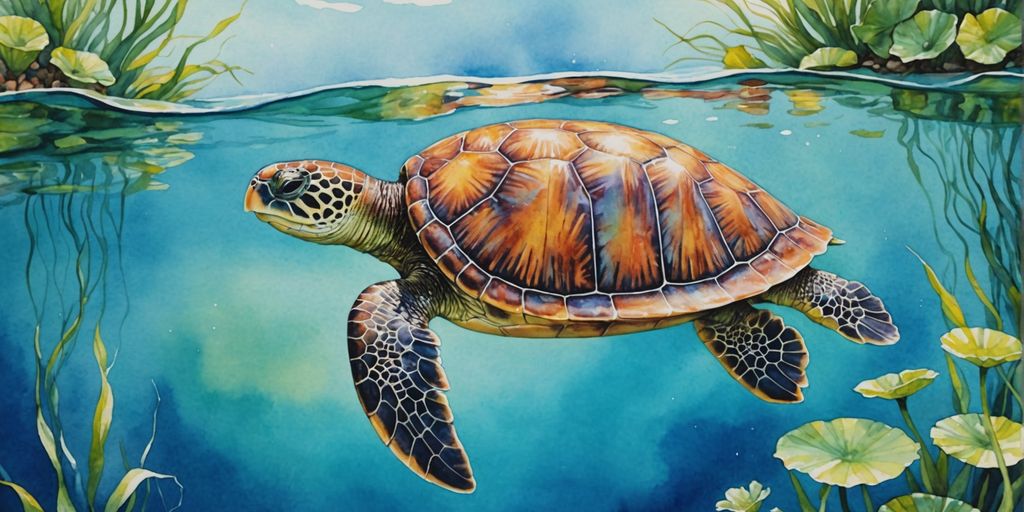 Nature’s Palette: Casual Turtle Watercolor Tees