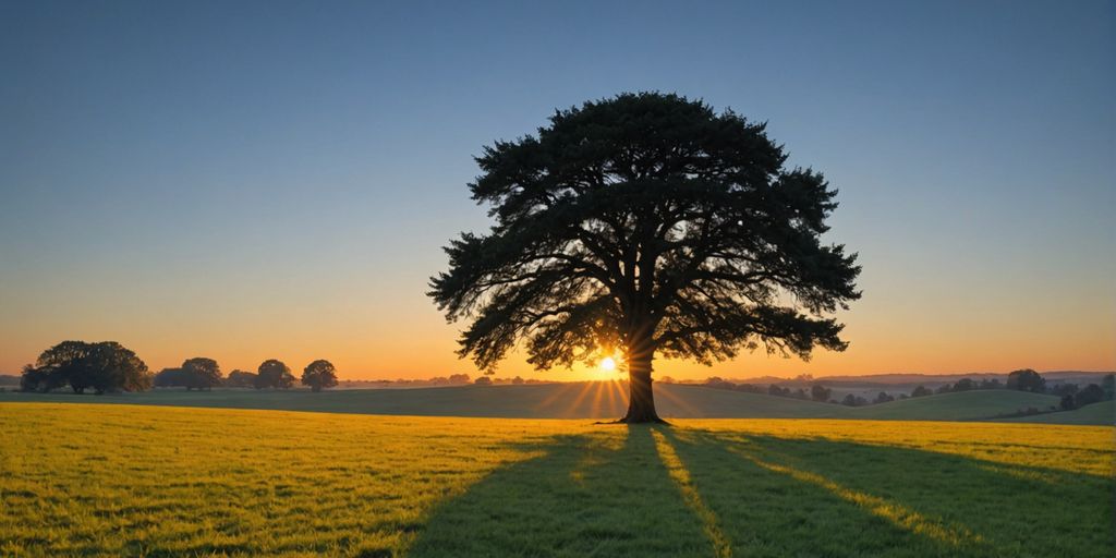 Nature’s Warmth: Sunset Glow Tree Graphic Tees