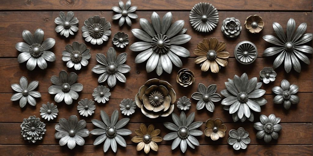 Timeless Elegance: Vintage Metal Flower Art