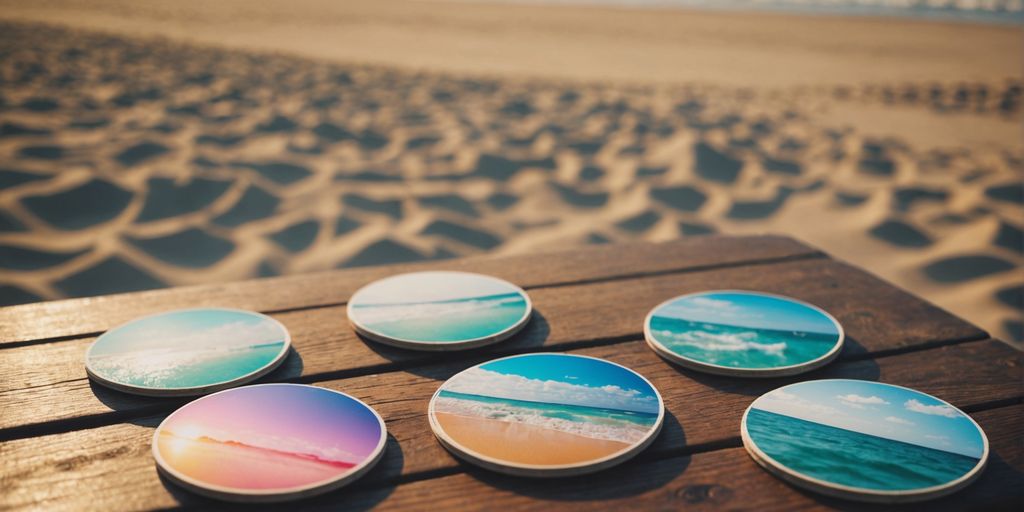 Beach Vibes: Coastal Charm Coaster Sets