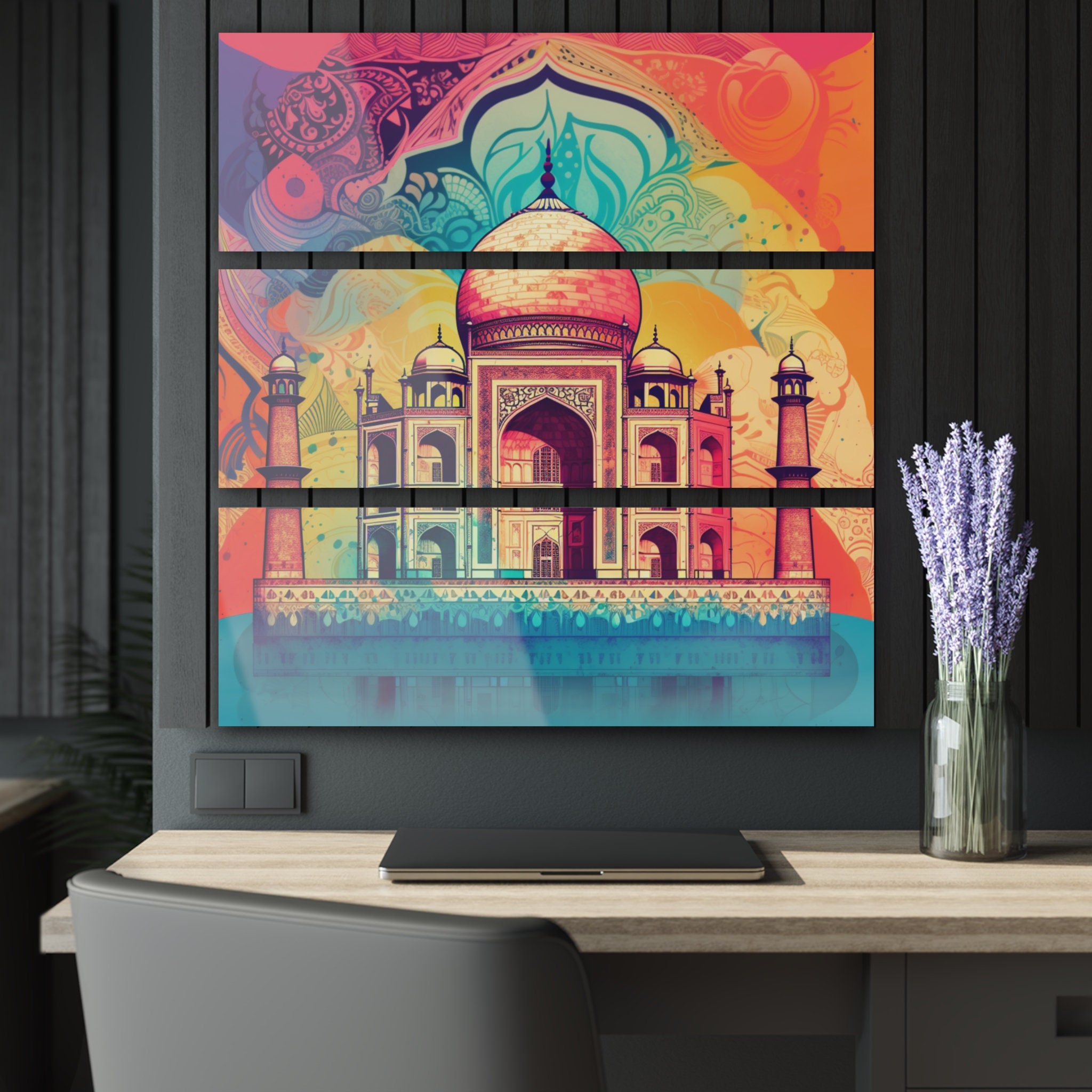 Awe-Inspiring Taj Mahal Triptych Acrylic Prints: A Masterpiece for Your Space