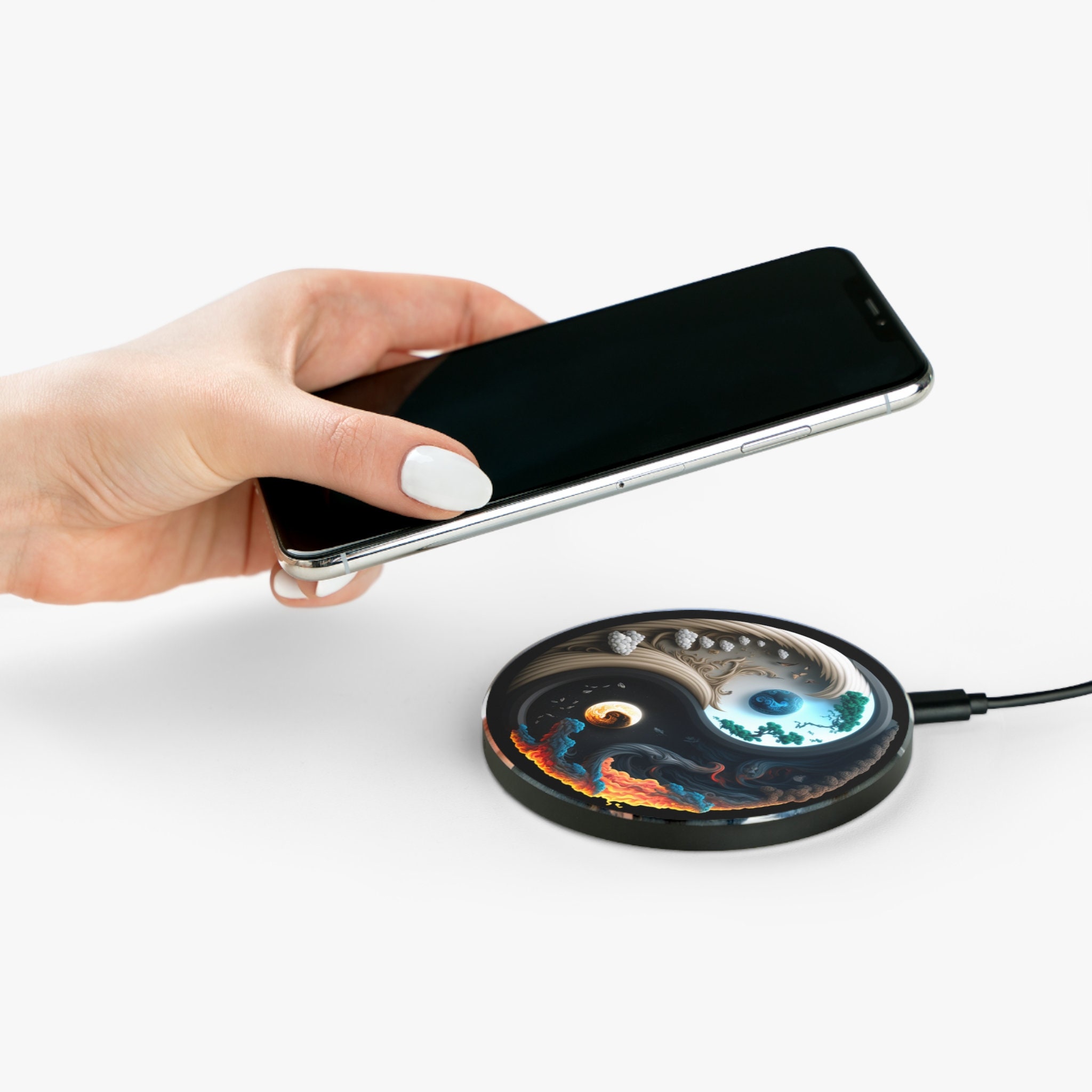 Unleash the Power of Art and Technology with the Cosmic Charge – 10W Wireless Charger