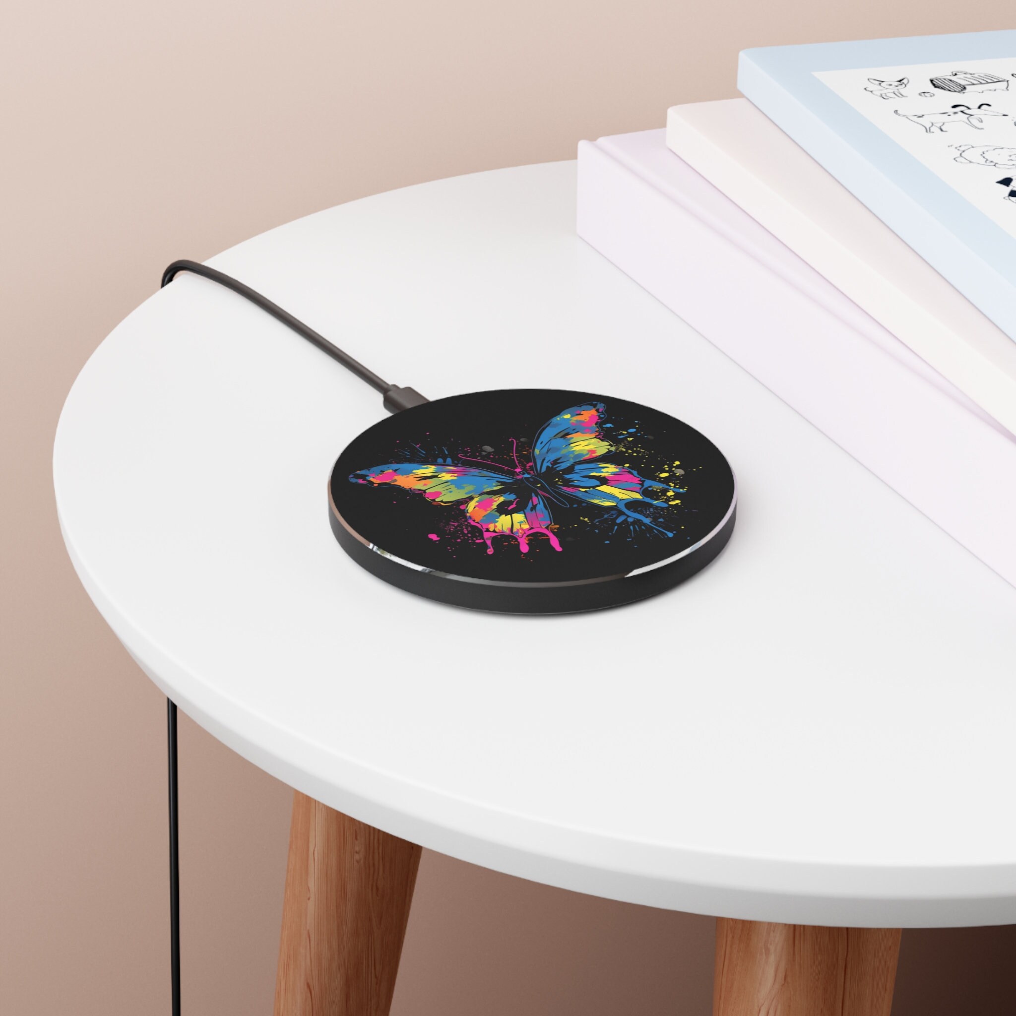 Artistic Butterfly Wireless Charger – Flower Punk Style