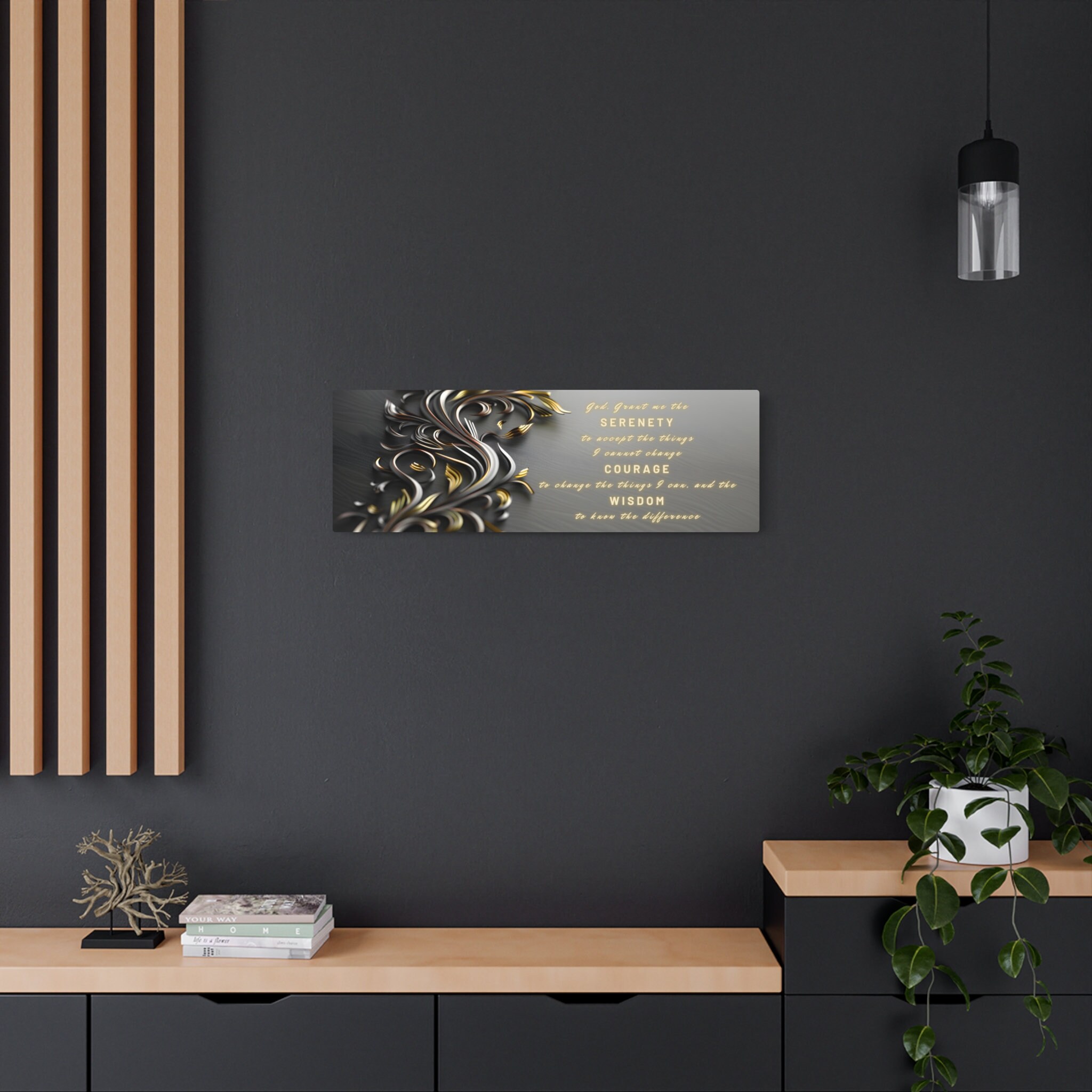 Serenity Prayer Metal Sign – Elevate Your Space with Modern Inspirational Wall Art