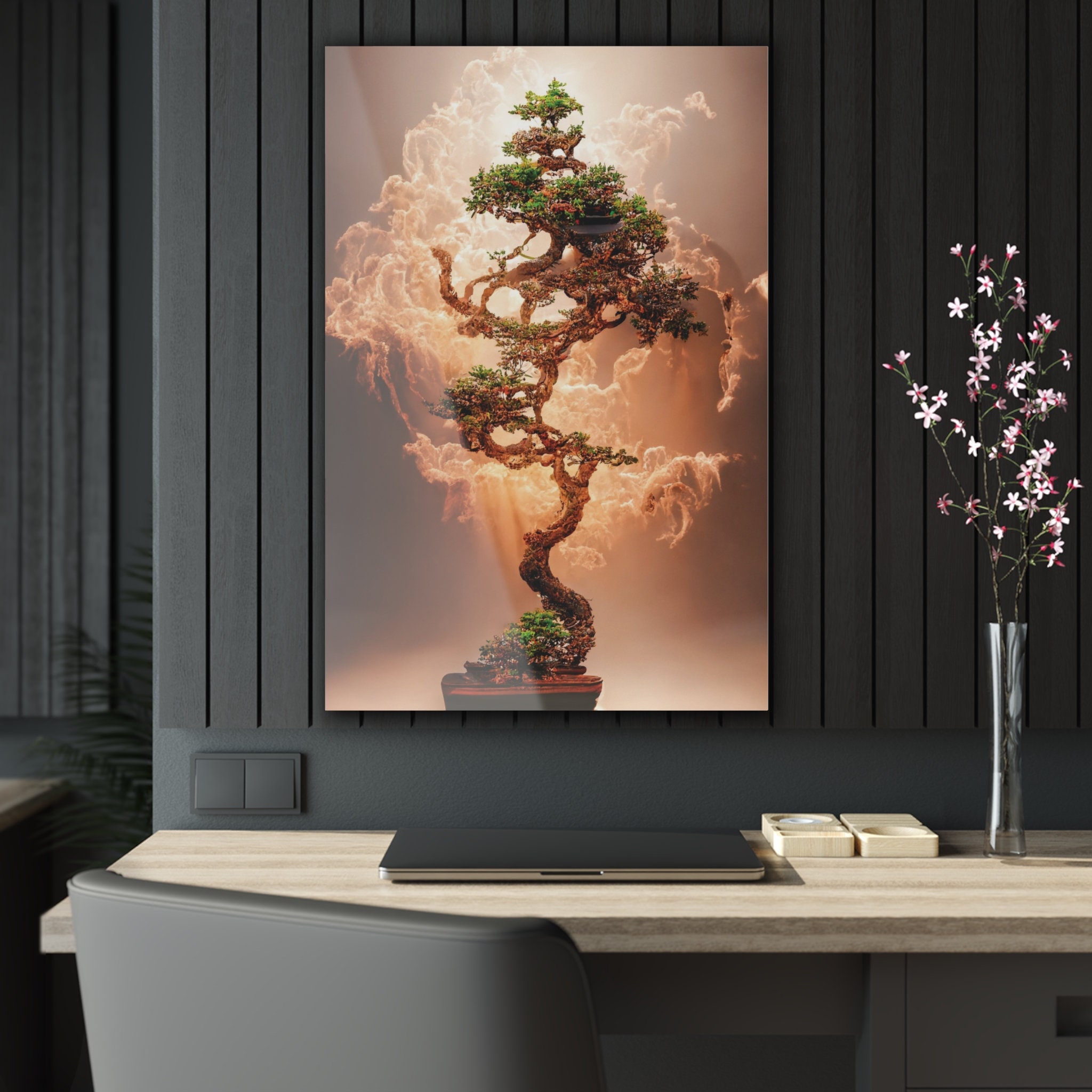 Floating Bonsai Tree Acrylic Print