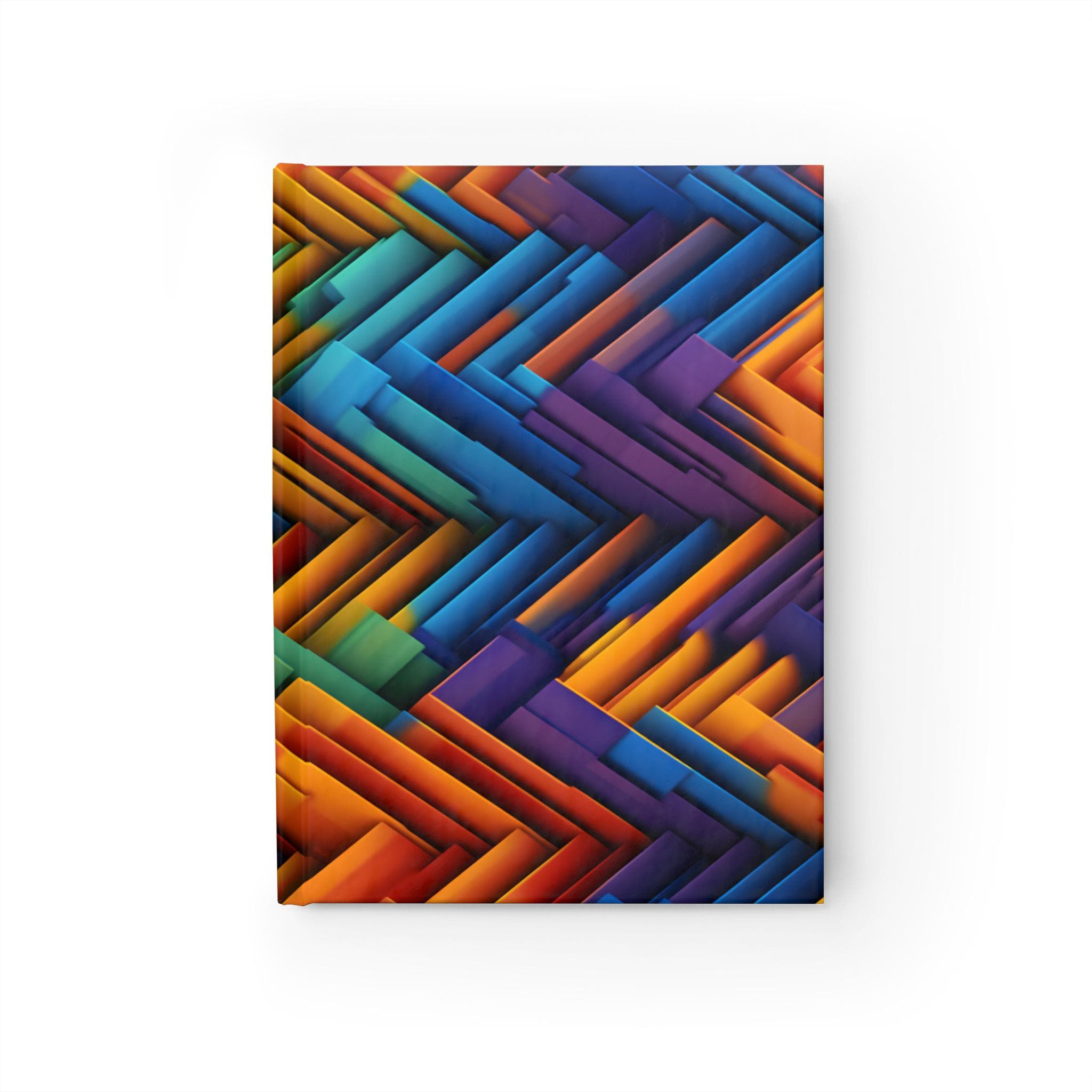 Hardcover Journal with Colorful Geometric Artwork