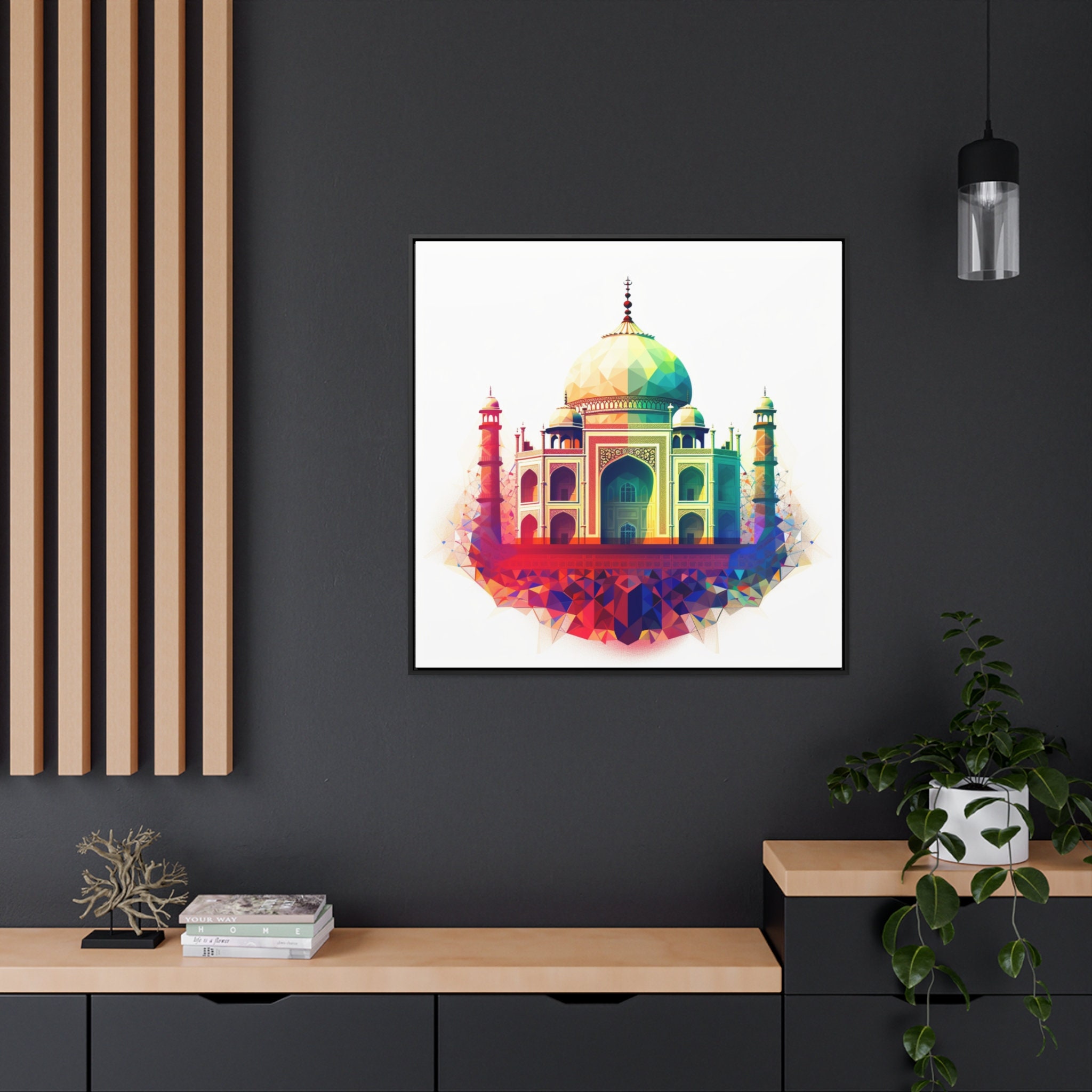 Geometric Wonder: How to Style Your Space with the Taj Mahal Gallery Canvas Wrap