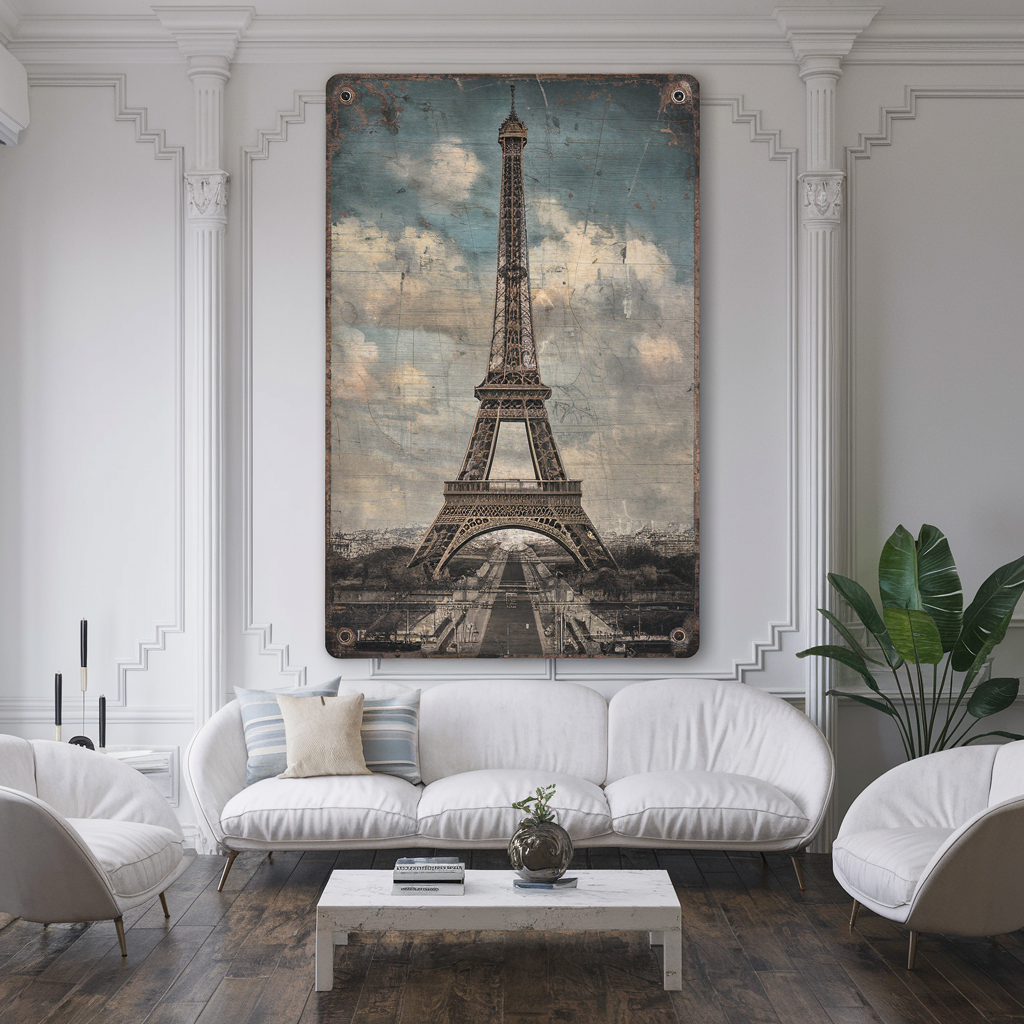 Parisian Chic: Styling Your Space with Eiffel Tower Metal Art