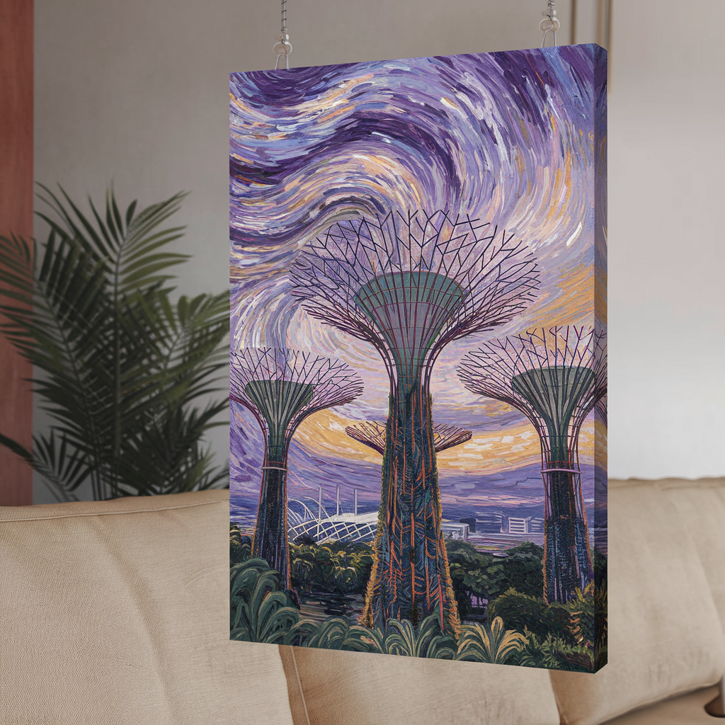 Elevate Your Space with Van Gogh-Inspired Supertree Canvas Art: A Trend-Setting Home Decor Piece