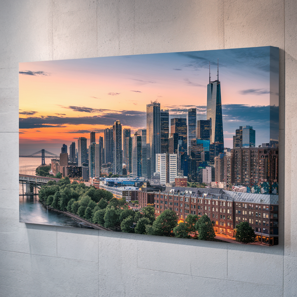 Elevate Your Space with Panoramic Cityscape Art: A Fusion of Urban Chic and Artistic Heritage